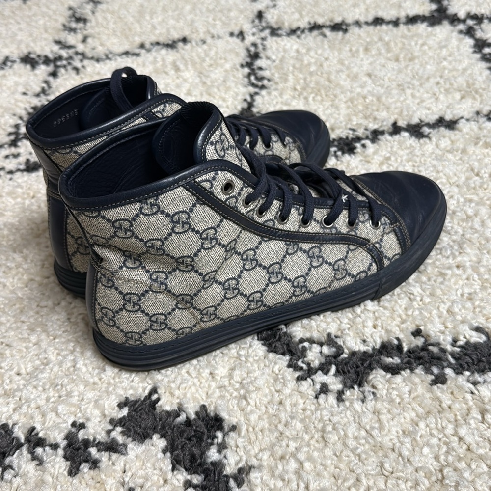 Gucci GG Brooklyn California High Top leather Logo monogram canvas sneakers